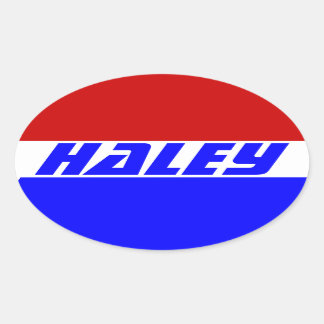 Sticker Ovale Campagne Élection 2024 Prochain Président Nikki Ha