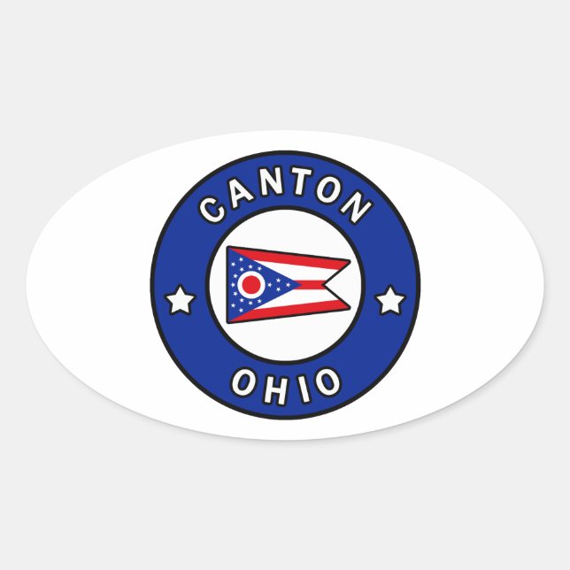 Sticker Ovale Canton Ohio (Devant)