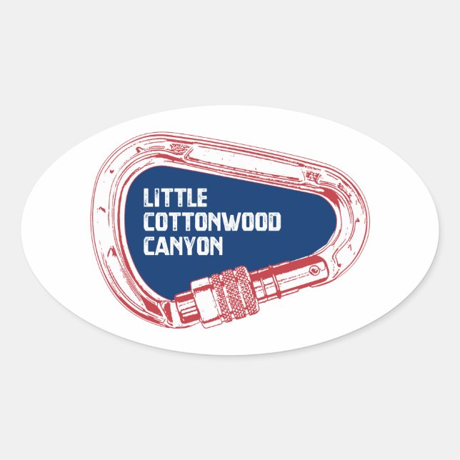 Sticker Ovale Canyon Little Cottonwood (Devant)