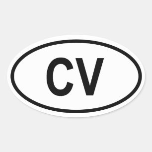 Sticker Ovale Cap-Vert "CV"