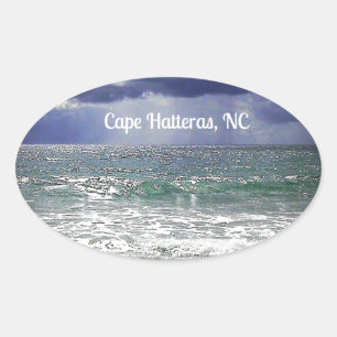 Sticker Ovale Cape Hatteras, NC