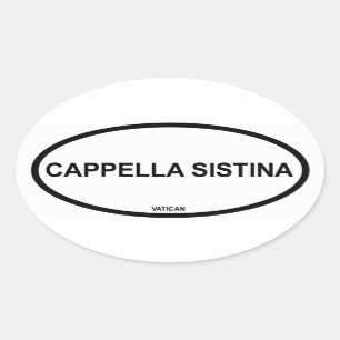 STICKER OVALE CAPPELLA SISTINA