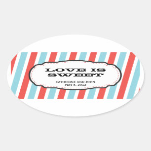 Sticker Ovale Carnaval Mariage à thème