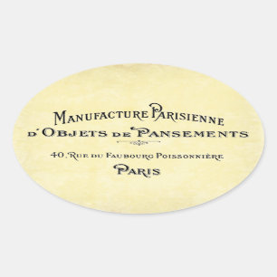 Sticker Ovale Carte Biz Paris