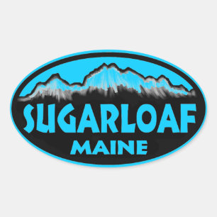 Sticker Ovale Cartons ovales bleus du Maine