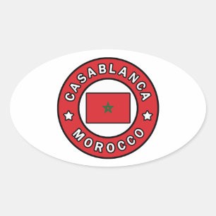 Sticker Ovale Casablanca Maroc