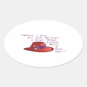 Sticker Ovale Casquette rouge