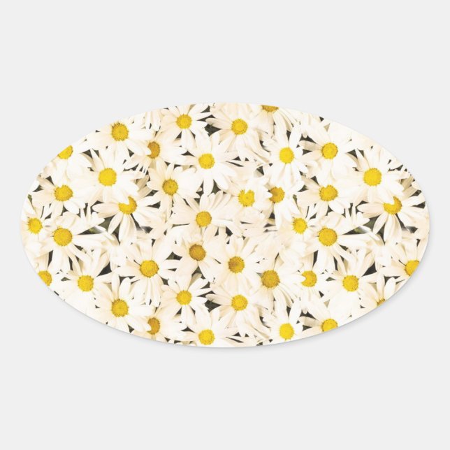 Sticker Ovale Casseroles blanches personnalisées Blank Elegant M (Devant)
