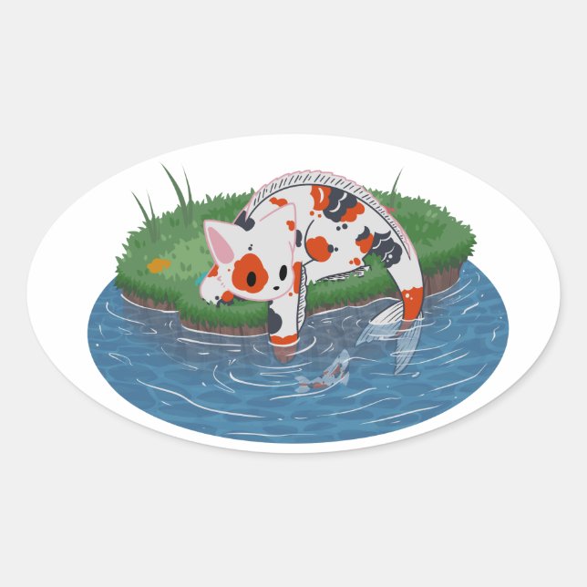 Sticker Ovale catfish (Devant)