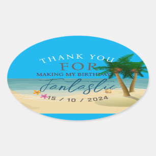 Sticker Ovale Célébrations Ocean Bliss