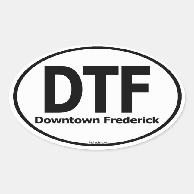 Sticker Ovale Centre-ville Frederick Decal (Devant)