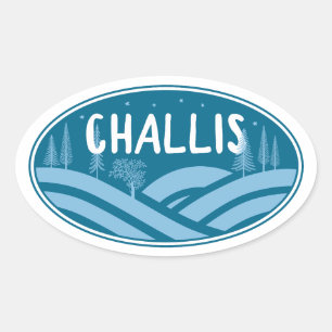 Sticker Ovale Challis Idaho Outdoor