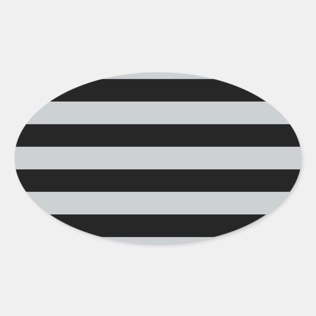 Sticker Ovale Changer les bandes grises en n'importe quelle Pers (Devant)