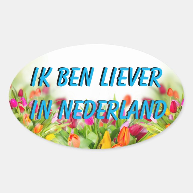 Sticker Ovale Chanson aux Pays-Bas (Devant)