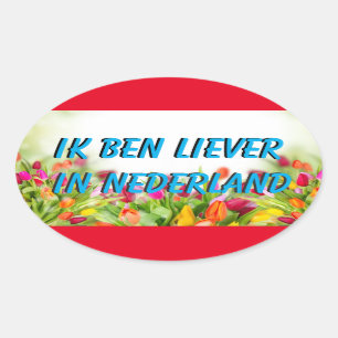 Sticker Ovale Chanson aux Pays-Bas