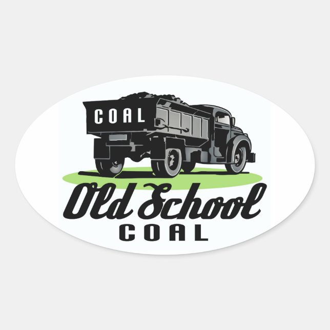 STICKER OVALE CHARBON D'ÉCOLE ANCIENNE (Devant)