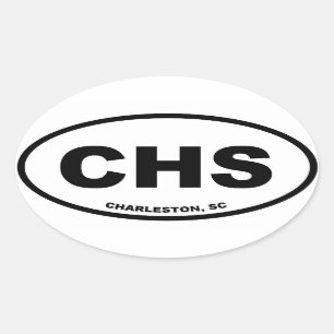 Sticker Ovale Charleston, Caroline du Sud SHC