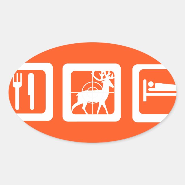 Sticker Ovale Chasse au sommeil (Devant)