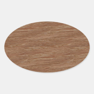 Sticker Ovale Chêne Graisse de bois Look