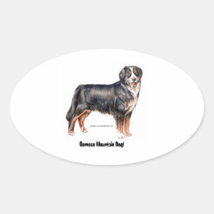 Sticker Ovale Chien de montagne bernois