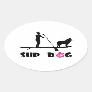 Sticker Ovale Chien de PETITE GORGÉE