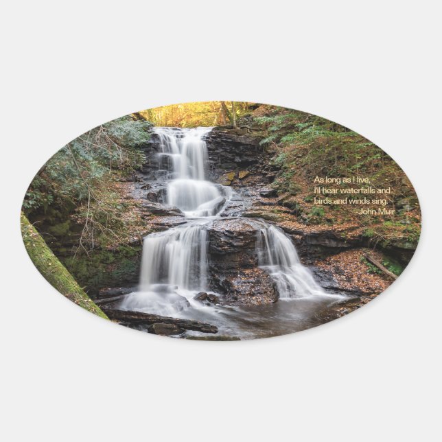Sticker Ovale Chutes de Tuscarora (Devant)