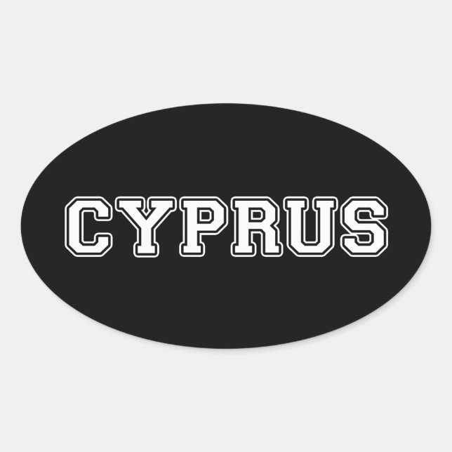 Sticker Ovale Chypre (Devant)
