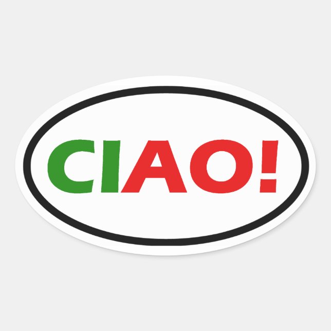 STICKER OVALE CIAO ! (Devant)