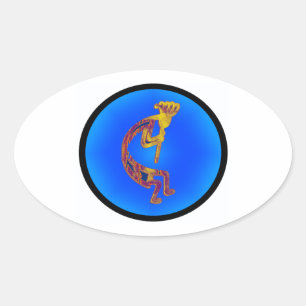 STICKER OVALE CIEUX DE KOKOPELLI TAOS