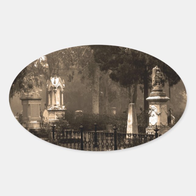 Sticker Ovale Cimetière historique de Bonaventure (Devant)