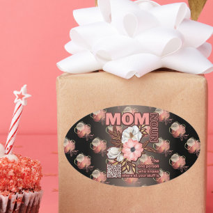 Sticker Ovale Citation de maman amusante partout