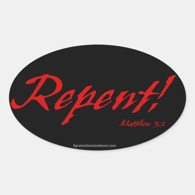 Sticker Ovale Citations bibliques (Devant)