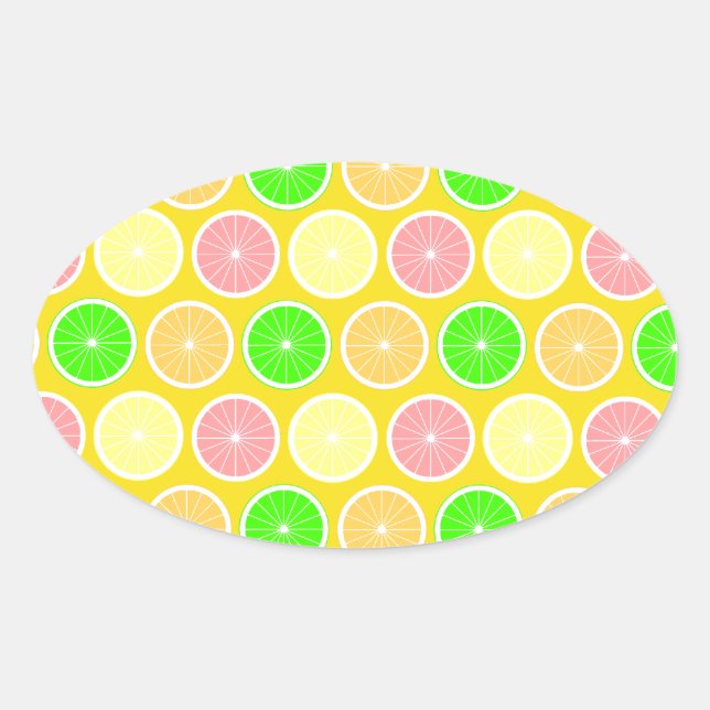Sticker Ovale Citrus (Devant)