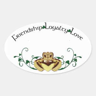 Sticker Ovale Claddagh / Claddaugh