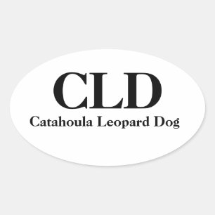 Sticker Ovale CLD Catahoula Leopard Dog