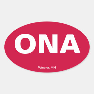 Sticker Ovale Code de l'aéroport - Winona Minnesota
