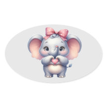 Coeur adorable donnant l'éléphant -