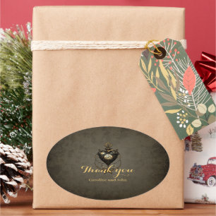 Sticker Ovale Coeur de vapeur,