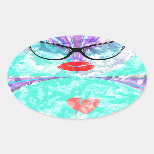 Sticker Ovale Coeur parfait