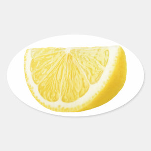 Sticker Ovale Coin citron