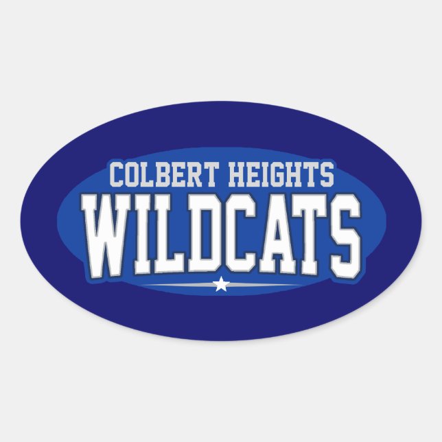 Sticker Ovale Colbert Heights High School; Wildcats (Devant)