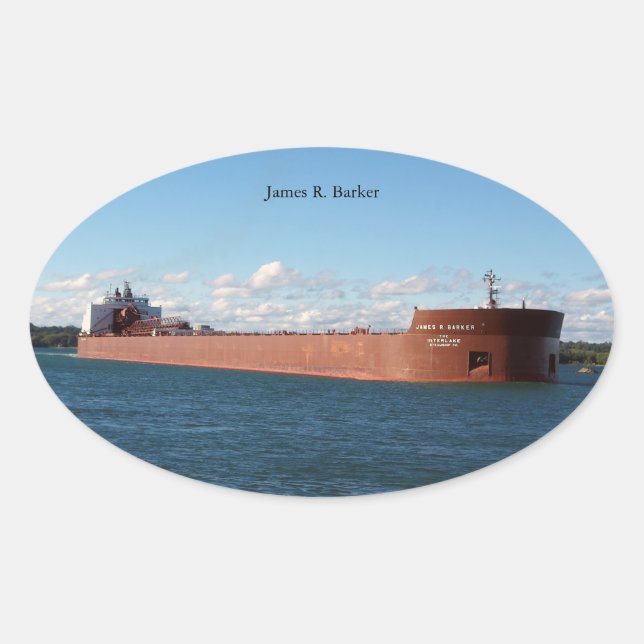 Sticker Ovale Collier James R. Barker (Devant)