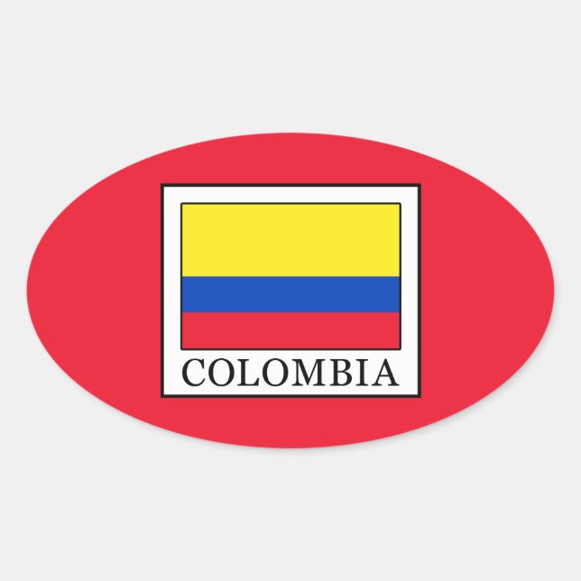 Sticker Ovale Colombie (Devant)