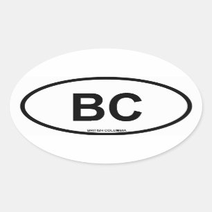 Sticker Ovale Colombie-Britannique "AVANT JÉSUS CHRIST "