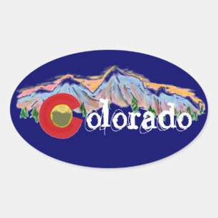 Sticker Ovale Colorado collants
