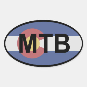 Sticker Ovale Colorado Drapeau VTT