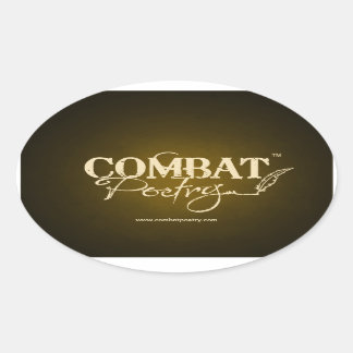 Sticker Ovale Combattre la poésie