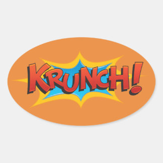 Sticker Ovale Comic Krunch !