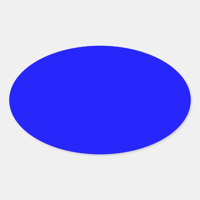 Sticker Ovale Concepteur Customisé couleur bleue (Devant)