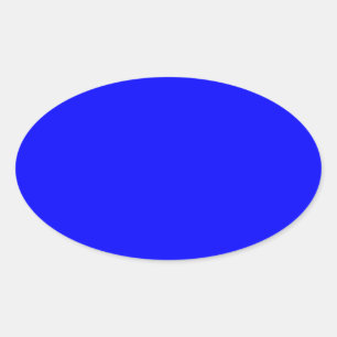 Sticker Ovale Concepteur Customisé couleur bleue